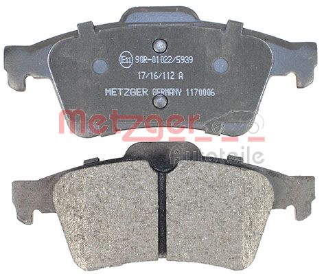 METZGER 1170006 GREENPARTS Bremsbelagsatz, Scheibenbremse